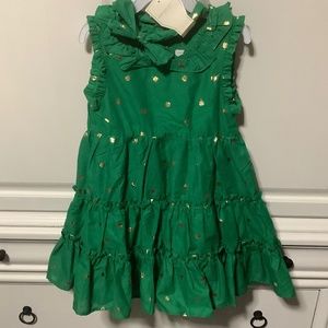 NWT girls tiered St. Patrick’s Day dress with cloth headband Christian Siriano